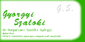 gyorgyi szaloki business card
