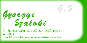 gyorgyi szaloki business card